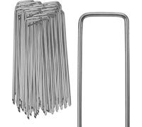 Jiubiaz 50 pièces Piquets d'ancrage galvanisés 15 X 2.5cm Ancres de sol Piquets de terre 50 pièces