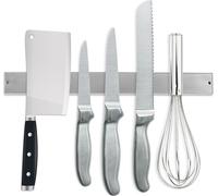 Jiubiaz Barre magnétique Porte-couteaux de cuisine Blocs de couteaux Barre magnétique Porte-outils Acier inoxydable 40cm