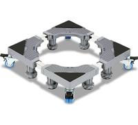 Jiubiaz Base de support pour machine à laver Accessoires pour gros appareils ménagers Plate-forme réglable en hauteur 41-66cm 8 pieds+4 roues