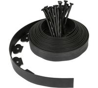 Jiubiaz Bordure de gazon flexible 10 mètres avec 30 clous, idéal pour délimiter une pelouse, un chemin ou un parterre, en pvc