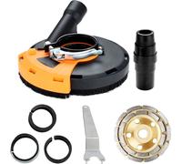 Jiubiaz Capot d'aspiration Meule diamantée 125 mm incluse pour meuleuse angulaire Ponceuse à béton