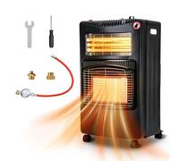 Jiubiaz Chauffage à gaz 4200 W, chauffage électrique 1260 W, brûleur infrarouge en céramique, avec régulateur de pression de gaz et tuyau à gaz, four à gaz, bouteilles de gaz butane ou propane jusqu'à