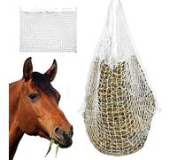 Jiubiaz Filet à foin Râtelier à foin Filet à occupation Sac à foin Filet à nourriture, chevaux mailles extra serrées 3cm Filet 1 pièce 120 x 90cm
