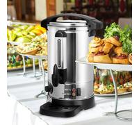 Jiubiaz Glühweinkocher 8 litres en acier inoxydable avec robinet,1500W,Distributeur de boissons chaudes Chaudière à vin chaud Glühweinautomat Glühweinwopf électrique