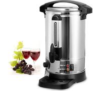 Jiubiaz Glühweinkocher 8 litres en inox avec robinet - Distributeur de boissons chaudes Glühweinkessel Glühweinautomat Glühweinweinpot elektrisch