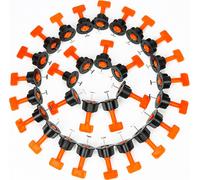 Jiubiaz Kit de mise à niveau des carreaux 220 pièces Système de mise à niveau des carreaux Système de mise à niveau des carreaux Construction de murs Sols Wedge Outil à main avec 8 pièces Clé à molett