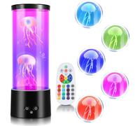 Jiubiaz LED Méduse Veilleuse Lampe Lave Lampe de Table Chambre Créative RGB Artificielle
