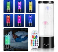 Jiubiaz LED méduse veilleuse réservoir d'eau lampe lave RGB lampe méduse chambre artificielle