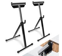 Jiubiaz Lot de 2 tréteaux à roulettes réglables en hauteur de 68 à 108 cm, charge maximale de 90 kg avec pieds antidérapants