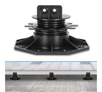 Jiubiaz Lot de 30 plots de compensation de hauteur, 18 à 140 mm, hauteur au choix, pieds réglables, pour sous-construction de lames de terrasse, bois WPC, dimensions : 30 à 60 mm