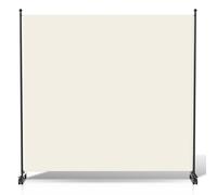 Jiubiaz Paravent séparateur de pièce pliable autonome sur roulettes 1 pièce 187 x 181 cm Paravent pour bureaux, balcons (beige)