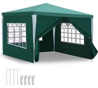 Jiubiaz Pavillon Tolérance Tente de réception Événements extérieurs Tubes d'acier 3x3m Vert