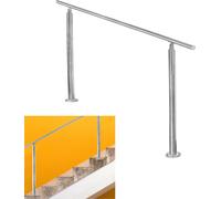 Jiubiaz rampe d'escalier Ø 42mm main courante en acier inoxydable pour l'intérieur et l'extérieur 120cm avec 0 entretoise