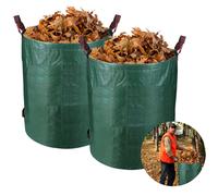 Jiubiaz Sac de jardin en polypropylène Sac de jardin XXL Sac à feuilles Compost Sac de jardin 272L 2X