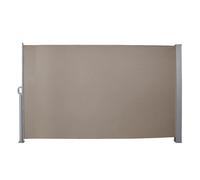 Jiubiaz Store latéral Marquises extensibles 180x300cm Protection visuelle Protection contre le vent Protection solaire Store latéral Alu Marron