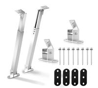 Jiubiaz Support de panneau solaire réglable de 0 à 60 ° - Fixation de toit plat réglable individuellement - Support pour panneaux solaires pour bateau, toit (1 paire)