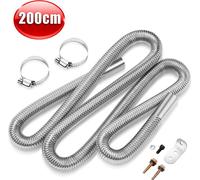 Jiubiaz Tuyau d'échappement en acier inoxydable Tuyau d'échappement 25mm Tuyau d'aération gaz chauffage voiture Tuyau d'échappement en acier inoxydable Chauffage auxiliaire Réservoir de carburant Tuya