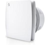 Jiubiaz Ventilateur de salle de bain Ventilateur mural Aspiration Ventilateur 100mm Avec déflecteur de reflux 100mm