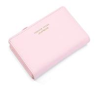 JIUFENG Femmes Portefeuille à glissière RFID bloquant Les Pochettes à Monnaie Multi-usages Porte-Carte de crédit Sacs à Main Courts (Rose)