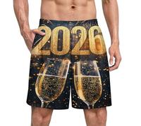 JIUFOTK Bonne année 2026, pyjama décontracté et doux pour homme avec poches, confortable et décontracté, idéal pour le salon ou le sommeil
