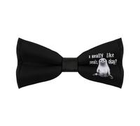 JIUFOTK J'aime beaucoup les nœuds papillon Seals pour hommes, nœuds papillon classiques réglables à clip, tenue de soirée pour mariage d'affaires