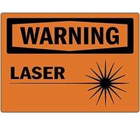 JIUFOTK Panneau métallique Osha d'avertissement laser, panneau fantaisie en aluminium, 20 x 30 cm