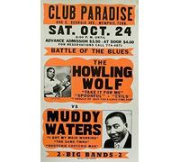 JIUFOTK Plaque murale vintage en métal « Muddy Waters Howlin' Wolf Blues » (20 x 30 cm) - Décoration pour bar, pub, maison