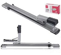 JIUJ Agrafeuse robuste à bras long standard avec agrafes spéciales A3 couture centrale Grand allongement Argenté