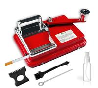 JIUJITSAW Rouleuse à Cigarette Portable, Machine à Rouler Les Cigarettes Durable et Compacte - Idéal comme Cadeau pour Homme - Tubeuse à Cigarette 8 mm, Machine à Rouler Joint Efficace (Rouge)