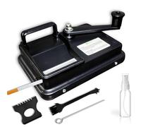 JIUJITSAW Rouleuse à Cigarette Portable, Machine à Rouler Les Cigarettes Durable et Compacte - Idéal comme Cadeau pour Homme - Tubeuse à Cigarette 8 mm, Machine à Rouler Joint Efficace (Noir)