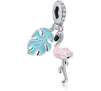 jiujiu Arbre de la vie Charme,Pendentif Charm Breloques, Argent Sterling 925 avec 5A Zircone,Compatible pour Pandora-flamant/Argent