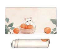 JIUJIUJIU Tapis de Souris de Bureau Cartoon Cat (900x400x2mm) | Base en Caoutchouc antidérapante Lavable en Machine pour Un Usage Quotidien