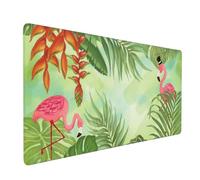 JIUJIUJIU Tapis de Souris de Bureau Flamingo (800x300x2mm) | Base en Caoutchouc antidérapante Lavable en Machine pour Un Usage Quotidien