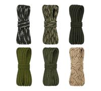 Jiujuda9 Lot de 6 paracordes multicolores en nylon | 10 m par rouleau | Design robuste à 7 brins pour le camping en plein air, accessoires pour animaux de compagnie et loisirs créatifs | Capacité de