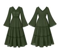 JIULINGHOU Costume médiéval de la Renaissance pour femme - Robe de cosplay pour Halloween