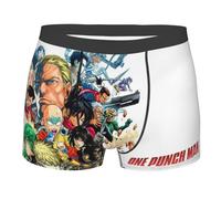 Jiumaocleu Anime Boxer One Punch Man en microfibre douce et extensible pour homme Imprimé 3D Sous-vêtements pour enfants et adultes, Type 5, S