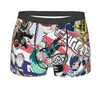 Jiumaocleu Anime MHA Midoriya Izuku Boxer en microfibre douce et extensible pour homme Imprimé 3D pour enfants et adultes, Type 5, M
