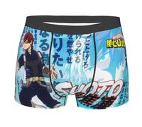 Jiumaocleu Anime MHA Midoriya Izuku Boxer en microfibre douce et extensible pour homme Imprimé 3D pour enfants et adultes, Type 3, M