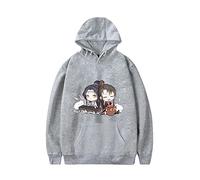 Jiumaocleu Anime Mo Dao Zu Shi Sweat à capuche Wei Wu Xian et Lan Wang Ji Impression 3D Pull décontracté ample à manches longues avec cordon de serrage Hauts unisexes