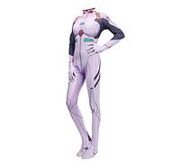 Jiumaocleu Ayanami Rei Costume de jeu de rôle combinaison avec perruques pour femme Combinaison Catsuit Anime Cosplay Body une pièce avec gants pour Halloween, fête, carnaval