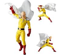 Jiumaocleu Figurine d'Action Saitama Statue - Sculpture en PVC Statue Saitama Modèle de Combat Figurine Super Mobile Accessoires Remplaçables Objets de Collection Décorations Personnages de Dessins