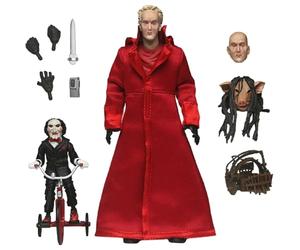 Jiumaocleu Figurine d'Action Ultime Jigsaw Killer - Figurine d'Action Halloween John Kramer Figurine Billy la Marionnette 18 cm Modèle PVC Collection Adulte Halloween Noël (Rouge)