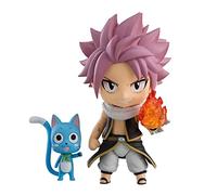 Jiumaocleu Figurine de queue de fée - Q Ver Natsu Dragneel et Happy Figure Model Anime Figure Action Figure, Visage Changeable, Mignon Argile Man Fait à la main Cadeaux d'anniversaire