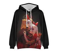 Jiumaocleu Hazbin Sweat à capuche pour hôtel Anime Alastor Cosplay Costume à manches longues Pull à capuche avec cordon de serrage et poche avant Tops XXS-4XL, Type 2, XL