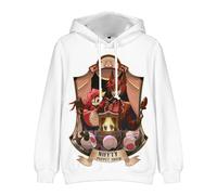 Jiumaocleu Hazbin Sweat à capuche pour hôtel Anime Alastor Cosplay Costume à manches longues Pull à capuche avec cordon de serrage et poche avant Tops XXS-4XL, Type 6, S