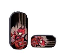 Jiumaocleu Hazbin Trousse à crayons pour hôtel, trousse à crayons, trousse à crayons avec motif d'anime, impression 3D, grande capacité, pochette à fermeture éclair, trousse à crayons pour étudiants