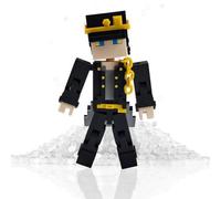 Jiumaocleu JJBA Jotaro Figurine d'action Jotaro Anime Super Action Statue Jotaro Joint mobile Non détachable Figurine de collection imprimée 3D 14,5 cm