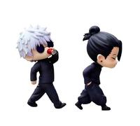 Jiumaocleu JJK Gojo Satoru et Geto Suguru Lot de 2 figurines d'action Mini JJK de 10 cm, objets de collection faits à la main, cadeaux de décoration de bureau
