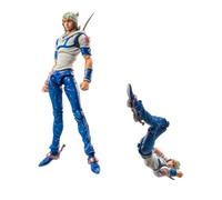 Jiumaocleu Johnny Joestar Figurine d'action - Figurine de l'anime JJBA articulés mobiles avec accessoires en PVC Johnny Joestar Super Action Statue 17 cm (blanc)
