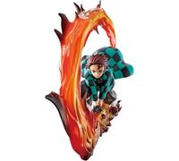 Jiumaocleu Kamado Tanjiro Figurine Anime Kimetsu no Yaiba Figures Statue PVC 15 cm Kamado Tanjiro Figurine d'action Modèle fait main Objets de collection Décoration de bureau Cadeaux